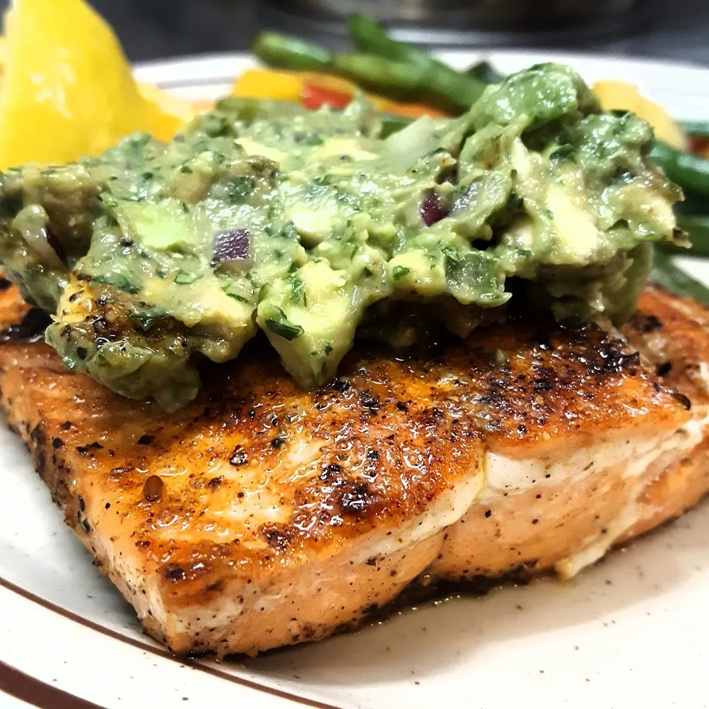 Grilled Salmon with Avocado Salsa